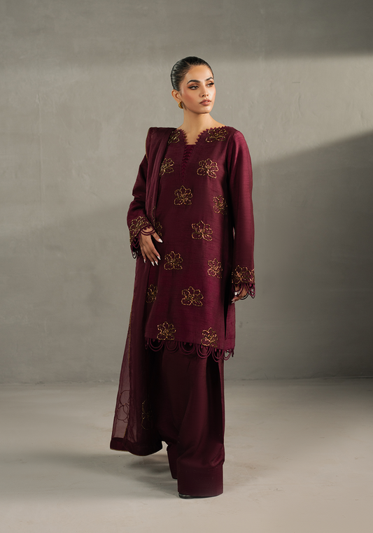 Zarqash | Silk Edit | ZQS 005 TALIA S Red Raw Silk