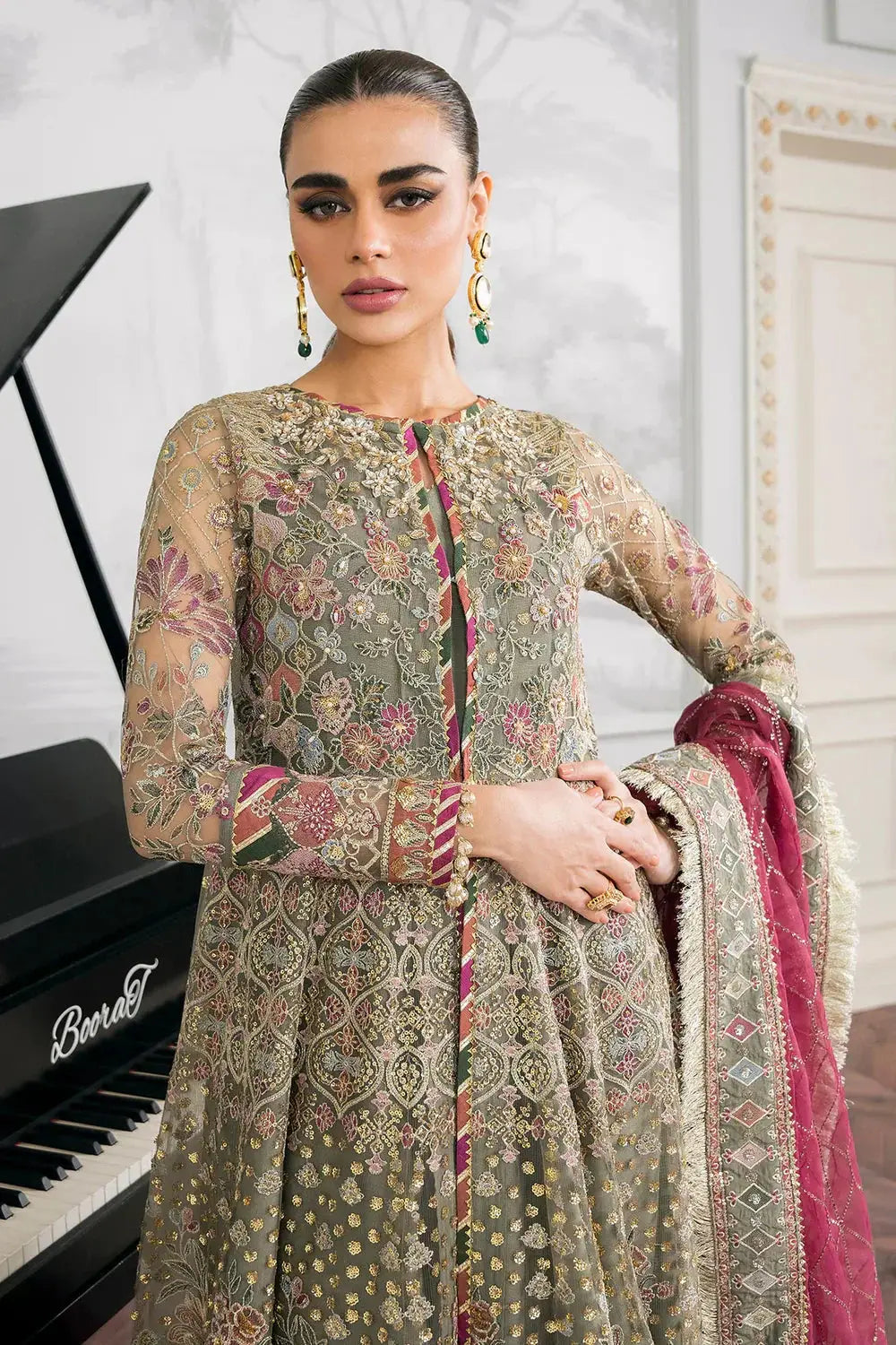 Baroque | Chantelle Embroidered Collection 2024 | CH12-02 - Pakistani Designer Dress - by Baroque | Type: Formal - 100% Original at Saira Sultan