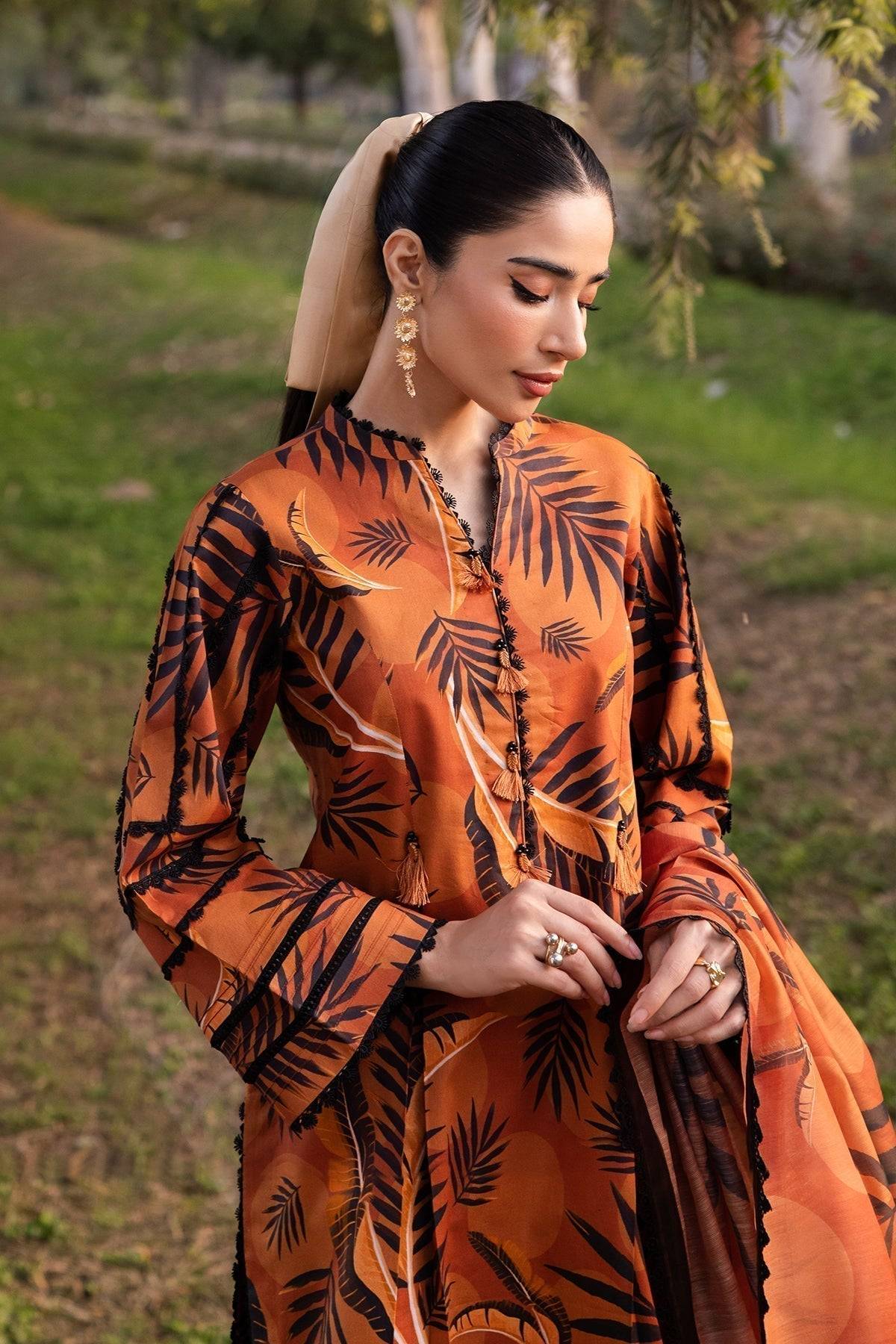 Alizeh | Sheen Lawn Prints 24 | MARIGOLD - Pakistani Designer Dress - by Alizeh | Type: Casuals - 100% Original at Saira Sultan