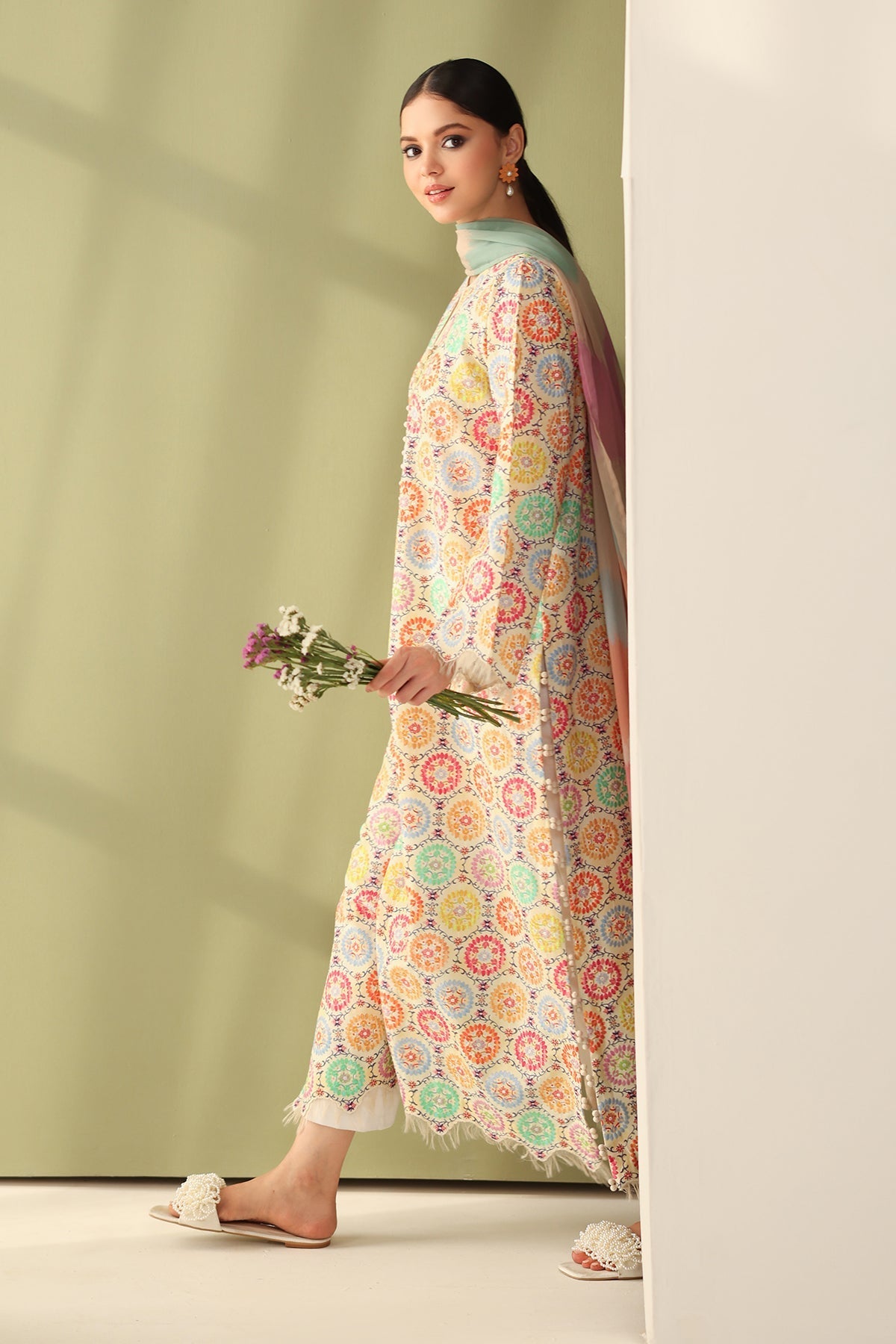 Baroque | Eid Printique | EMBROIDERED PRINTED LAWN UF-4178 M Multicolor Lawn