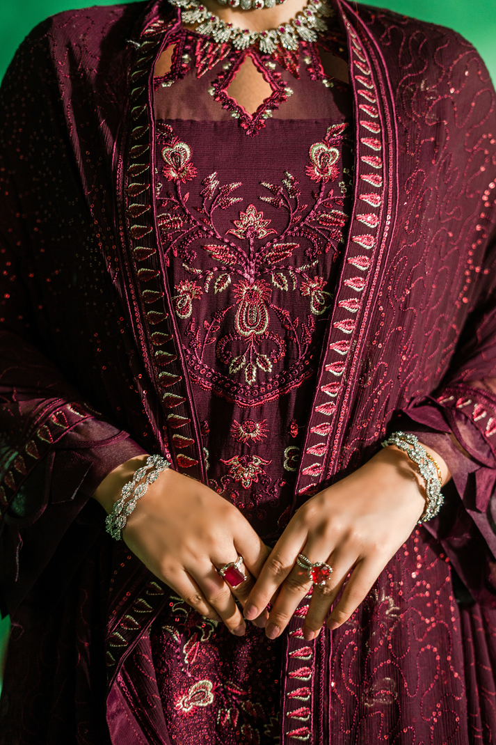 Zebtan | Farmaish Formals | FC-06 M Berry Chiffon