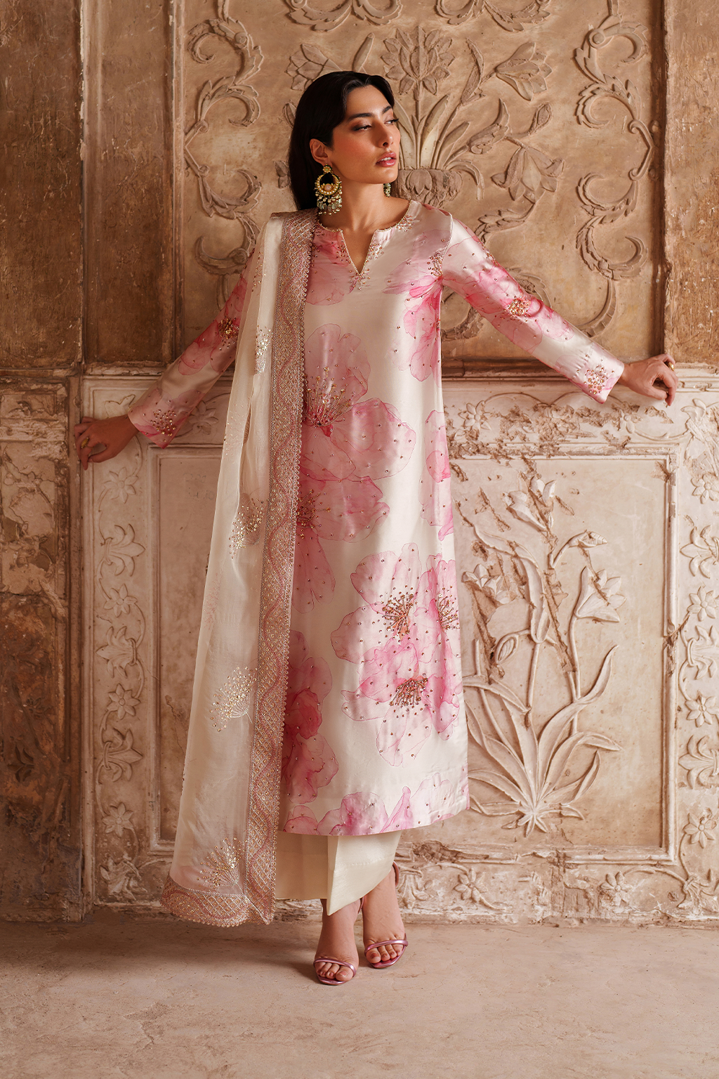 Iznik | Festive Formal | UE-547 Printed Charmeuse - Pakistani Designer Dress - by Iznik - Type : Ladies Clothes - 100% Original at Saira Sultan