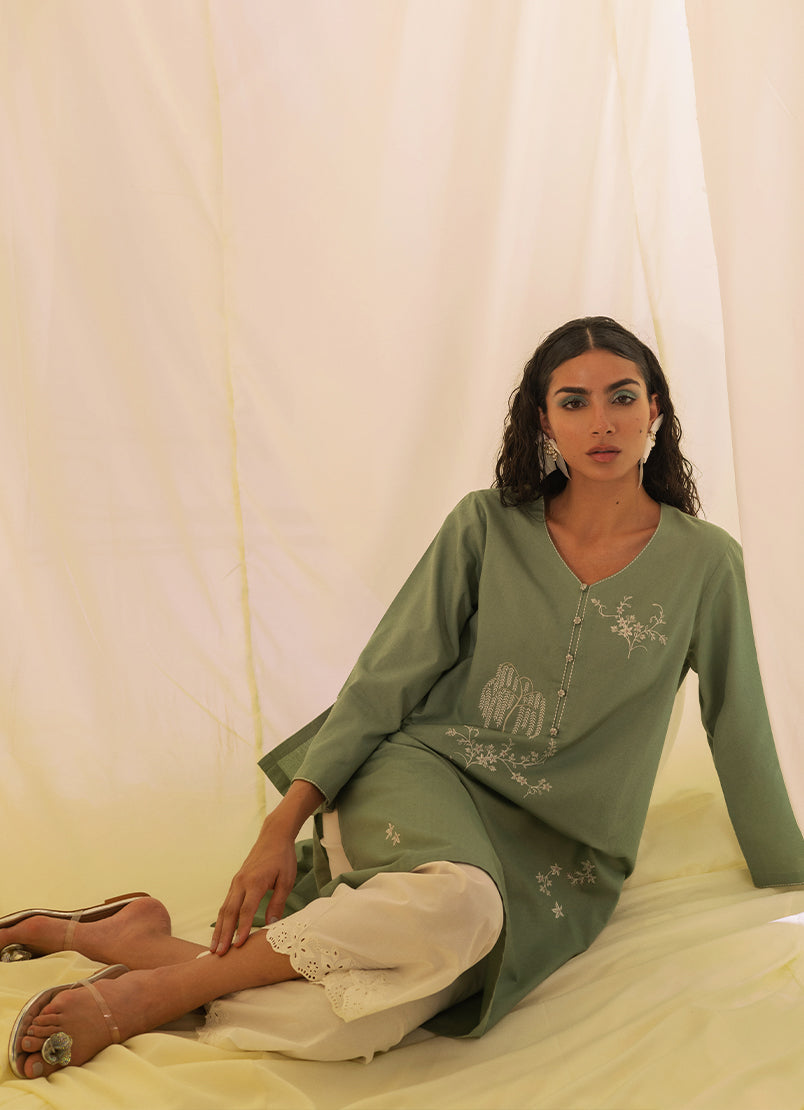 Image | Spring Basics 25 | IJSE-214048-12591 L Sage Green Jacquard