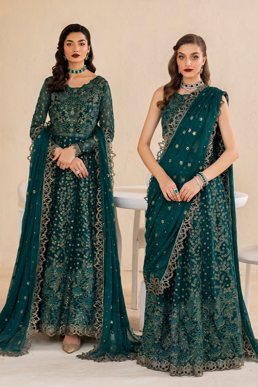 Iznik | Chinnon Chiffon | CC-47 Embroidered Chiffon - Pakistani Designer Dress - by Iznik | Type: Formal - 100% Original at Saira Sultan
