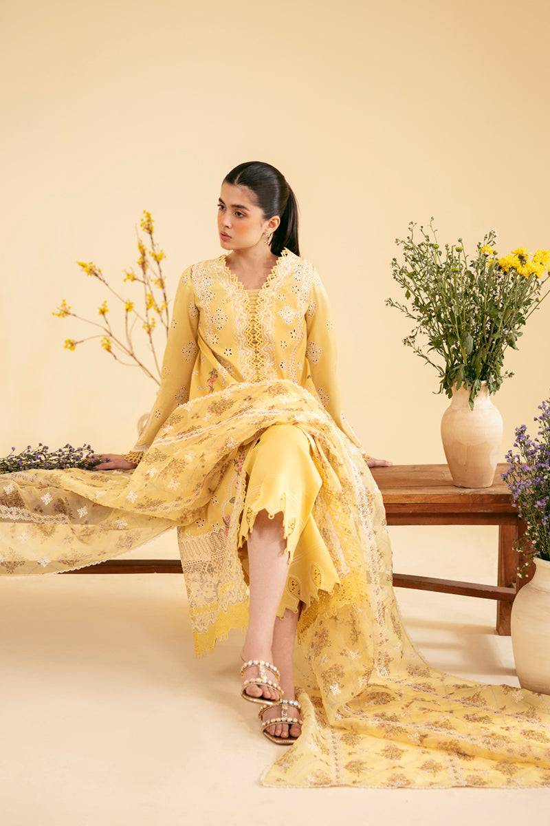 Qalamkar | Qlinekari Luxury Lawn | SQ-12 ZHAIN - Pakistani Designer Dress - by Qalamkar | Type: Luxury - 100% Original at Saira Sultan