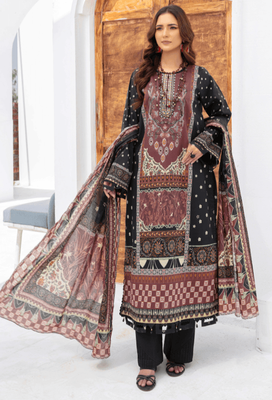 Humdum | Saira Bano Lawn 24 | D09 - Pakistani Designer Dress - by HumDum | Type: Casuals - 100% Original at Saira Sultan