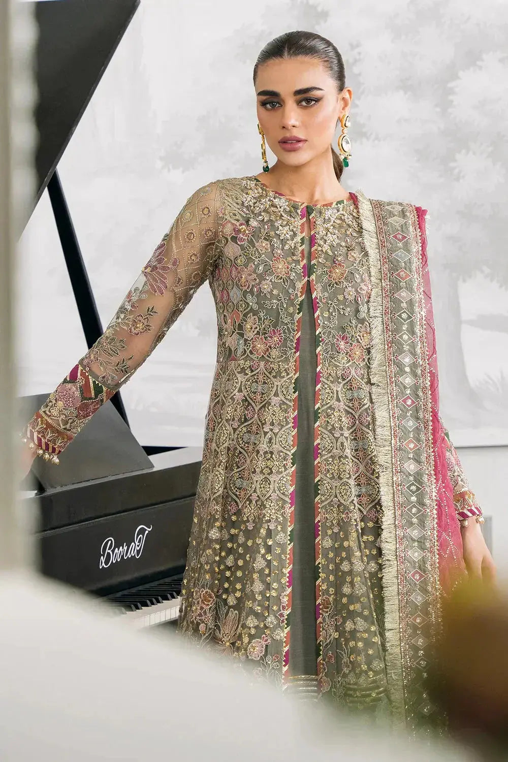 Baroque | Chantelle Embroidered Collection 2024 | CH12-02 - Pakistani Designer Dress - by Baroque | Type: Formal - 100% Original at Saira Sultan