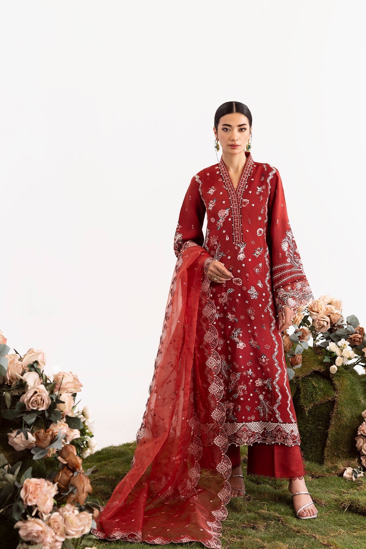 Enzo I Tu Es Aime I Rouille - Pakistani Designer Dress - by Enzo - Type : Ladies Clothes - 100% Original at Saira Sultan