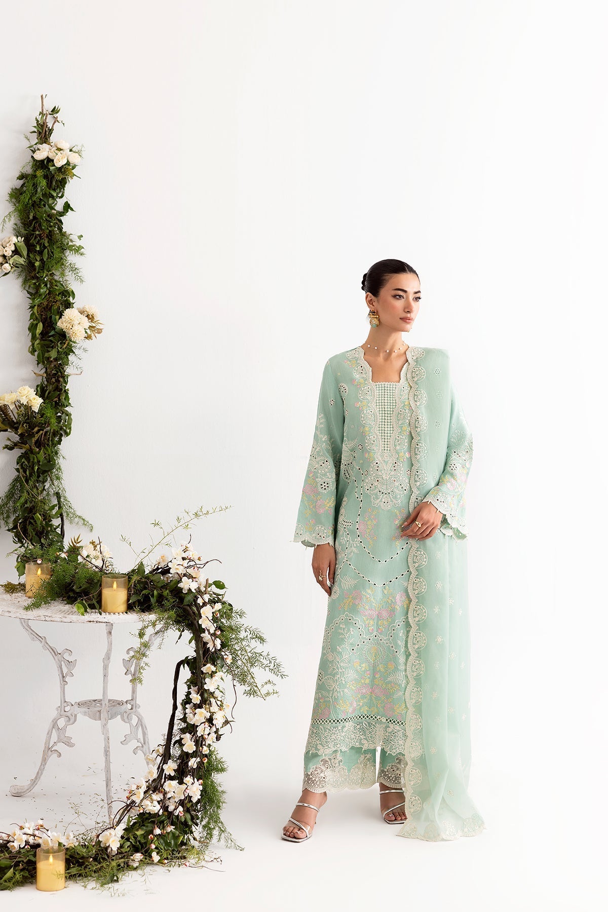 Enzo I Tu Es Aime I Menthe - Pakistani Designer Dress - by Enzo - Type : Ladies Clothes - 100% Original at Saira Sultan
