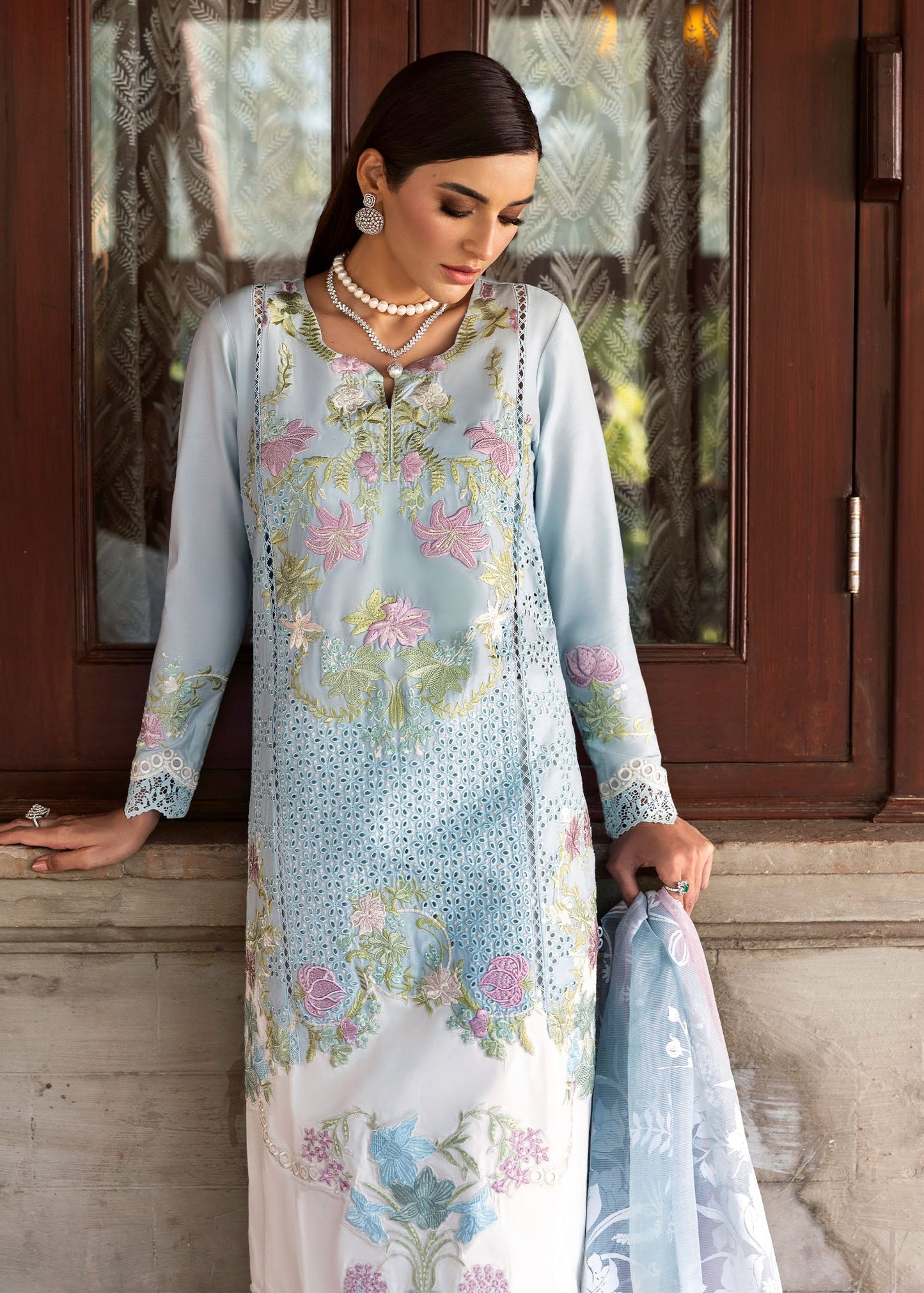 Saira Shakira | Bloom Lawn 25 | LOTUS REVERIE 4-B L Sky Blue Lawn