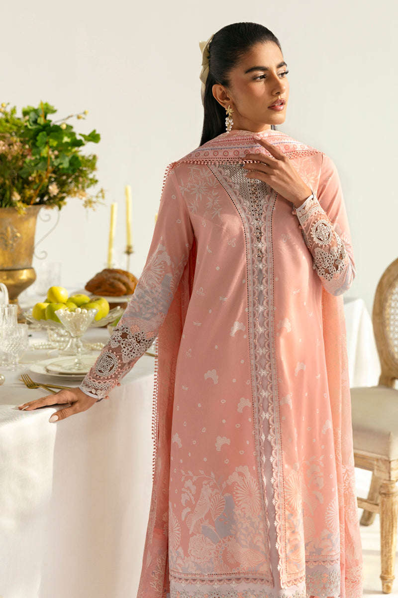 Qalamkar | Q Prints 2025 | PQ-02 AROHA XL Pastel Pink Lawn