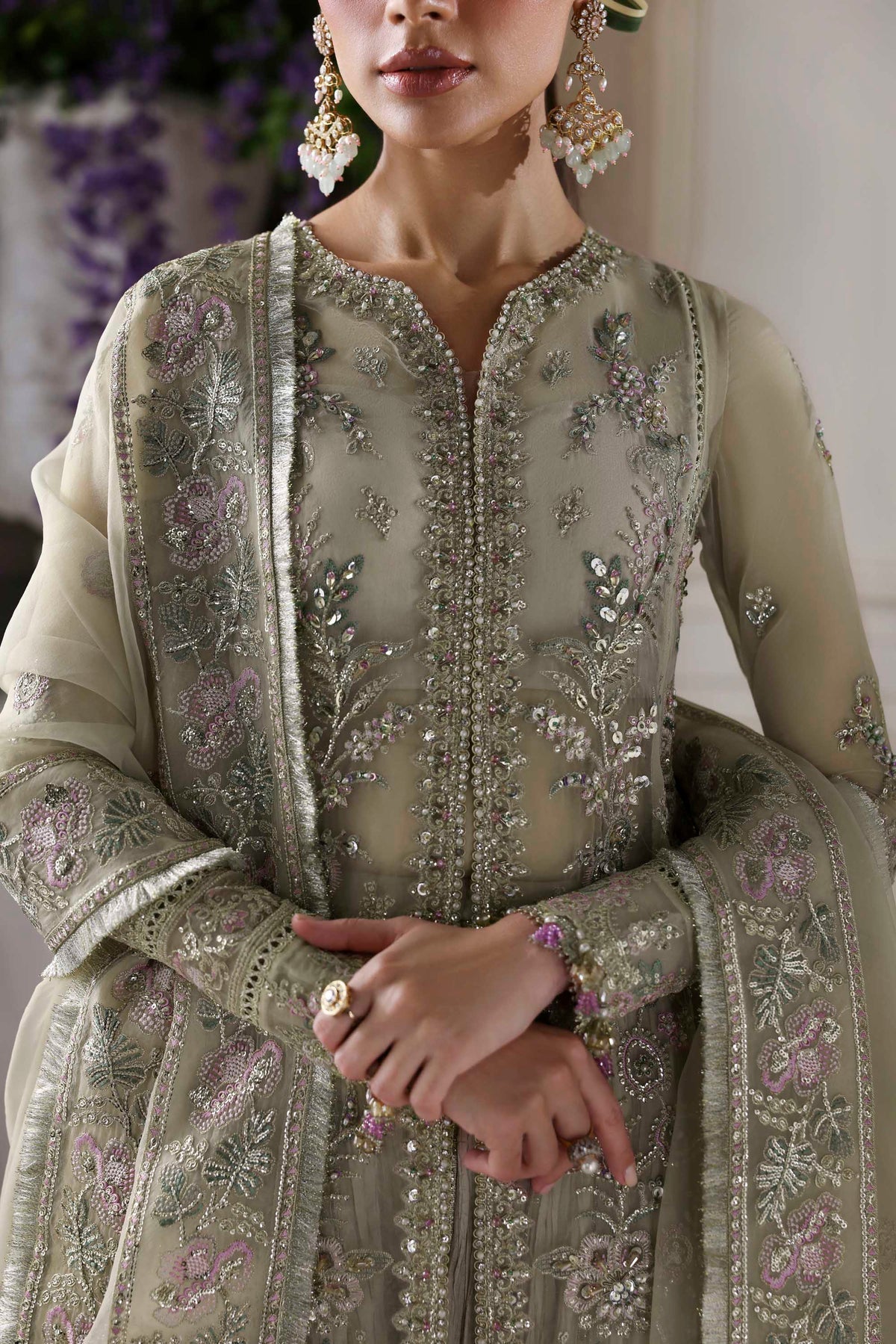 Akbar Aslam | Deewani Wedding Formals | Obsidian - Pakistani Designer Dress - by Akbar Aslam - Type : Ladies Clothes - 100% Original at Saira Sultan