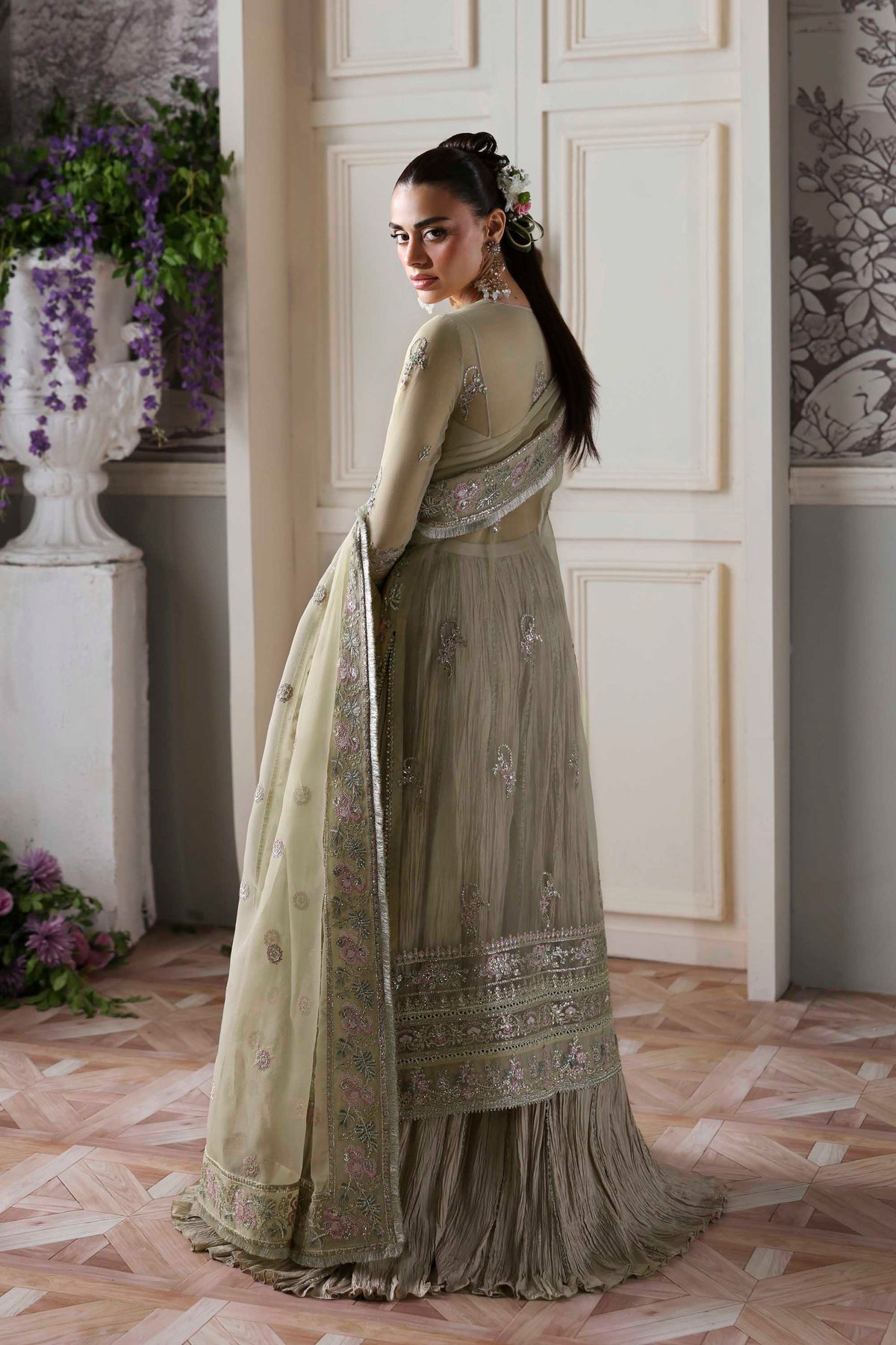 Akbar Aslam | Deewani Wedding Formals | Obsidian - Pakistani Designer Dress - by Akbar Aslam - Type : Ladies Clothes - 100% Original at Saira Sultan