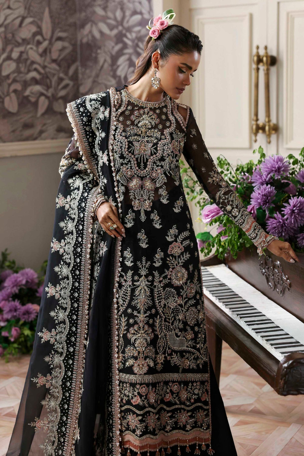 Akbar Aslam | Deewani Wedding Formals | Nocturne - Pakistani Designer Dress - by Akbar Aslam - Type : Ladies Clothes - 100% Original at Saira Sultan