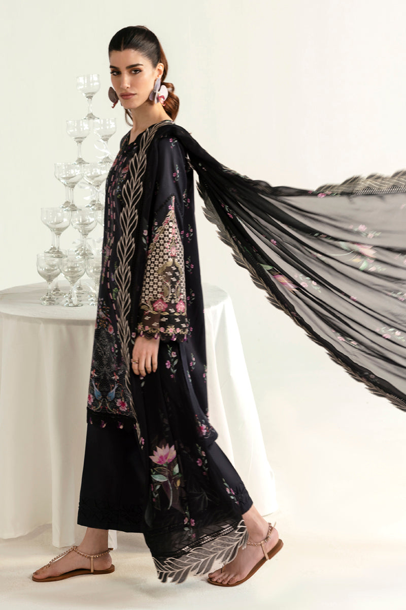 Qalamkar | Q Prints 2025 | PQ-03 RIDA L Black Lawn