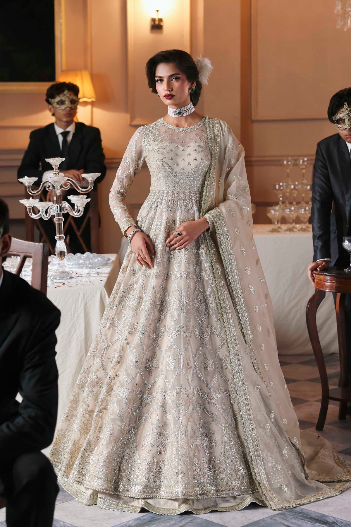 Akbar Aslam | Deewani Wedding Formals | Gulnisa - Pakistani Designer Dress - by Akbar Aslam - Type : Ladies Clothes - 100% Original at Saira Sultan