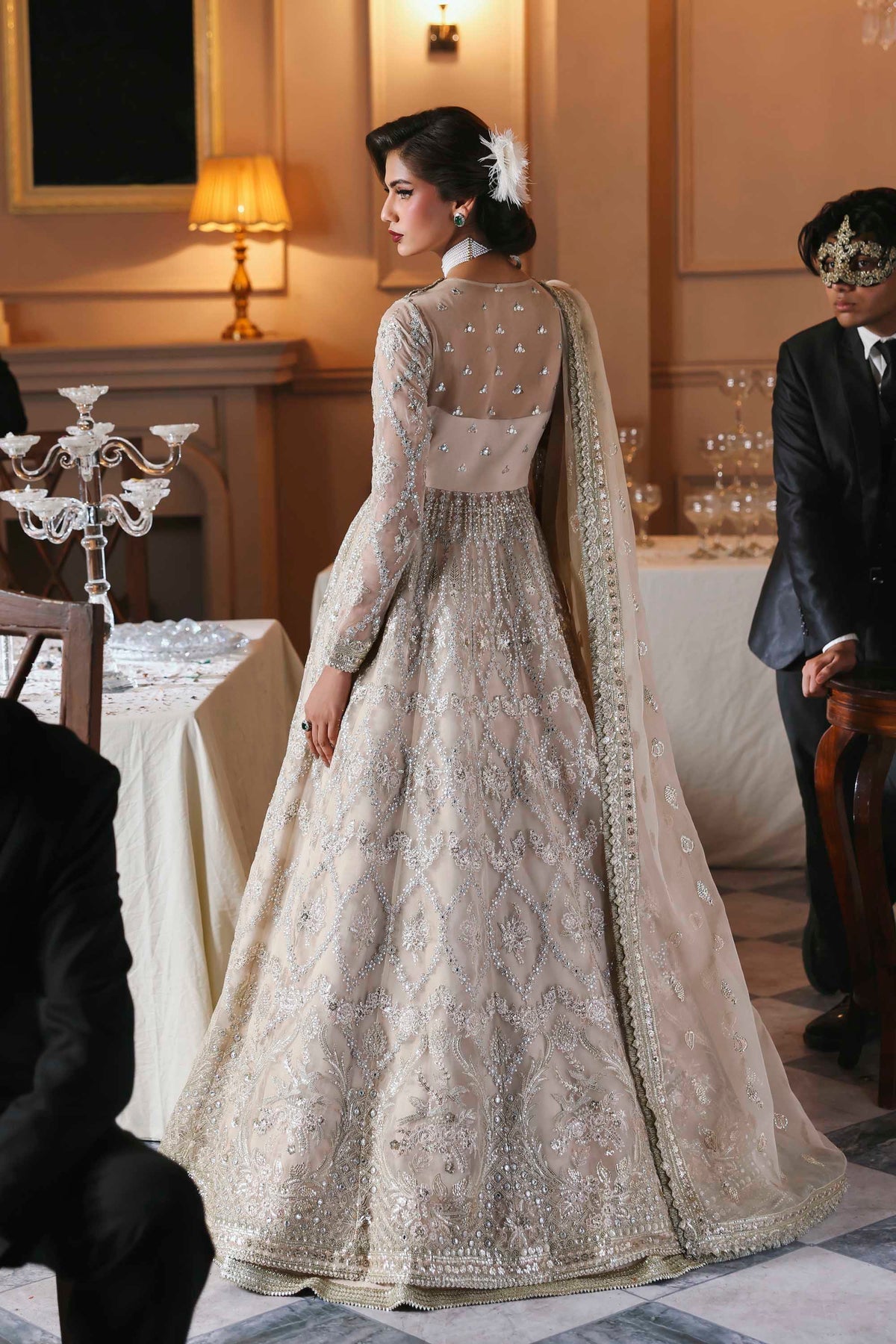 Akbar Aslam | Deewani Wedding Formals | Gulnisa - Pakistani Designer Dress - by Akbar Aslam - Type : Ladies Clothes - 100% Original at Saira Sultan