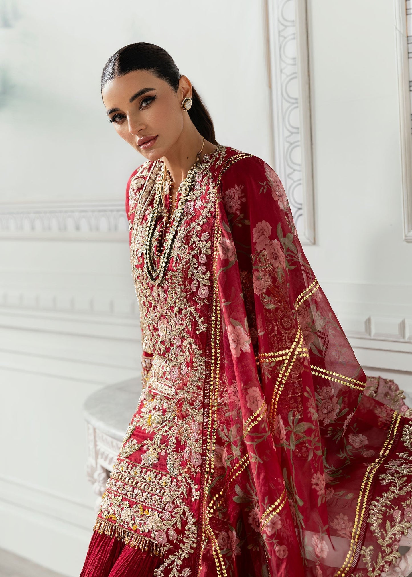 Crimson | A Beautiful Chaos Wedding Collection | Artisan Story L Deep Red Organza