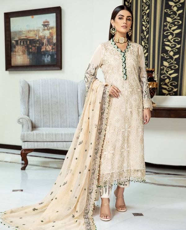 House of Nawab | Lawn Collection 24 | REFIQA - Pakistani Designer Dress - by House of Nawab | Type: Luxury - 100% Original at Saira Sultan