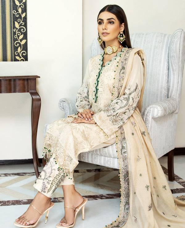 House of Nawab | Lawn Collection 24 | REFIQA - Pakistani Designer Dress - by House of Nawab | Type: Luxury - 100% Original at Saira Sultan