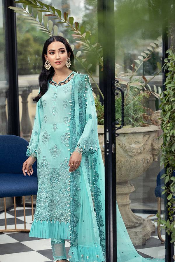 House of Nawab | Lawn Collection 24 | MOSIYA - Pakistani Designer Dress - by House of Nawab | Type: Luxury - 100% Original at Saira Sultan