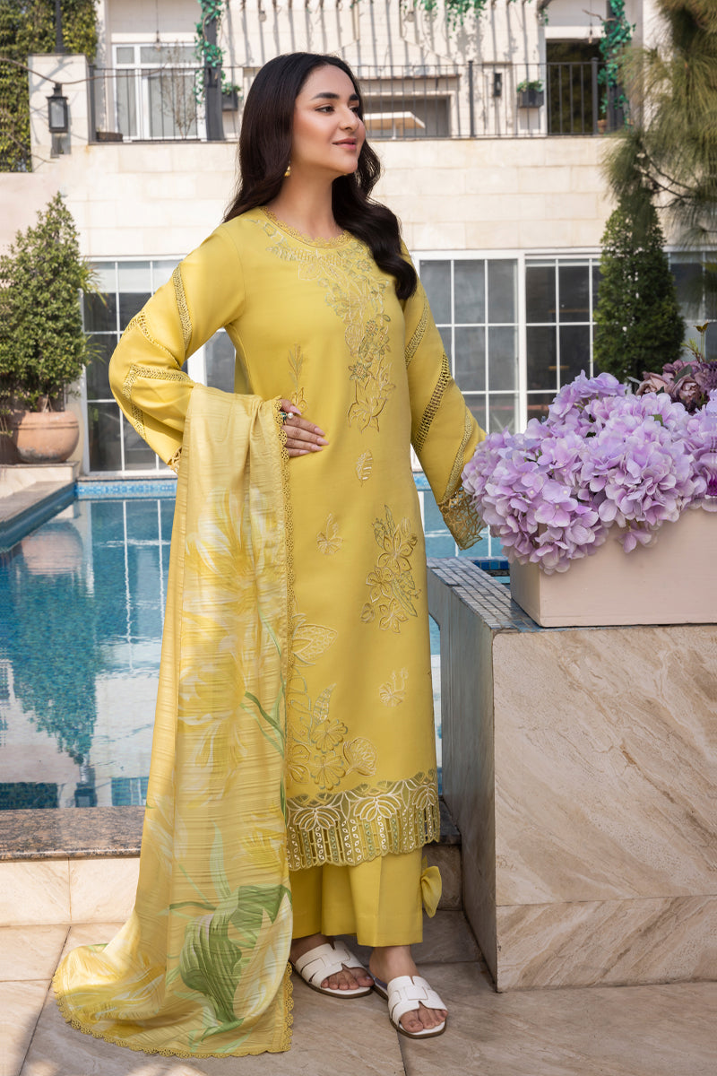 Rangrasiya | Florence Summer Edit 25 | Meharmah S Pale Yellow Lawn