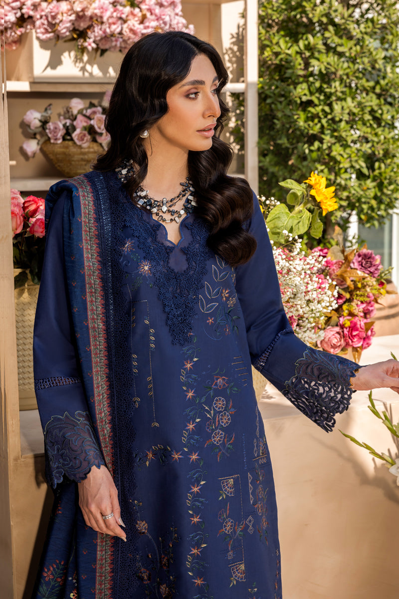 Rangrasiya | Florence Summer Edit 25 | Safina Custom Size Lawn Navy Blue