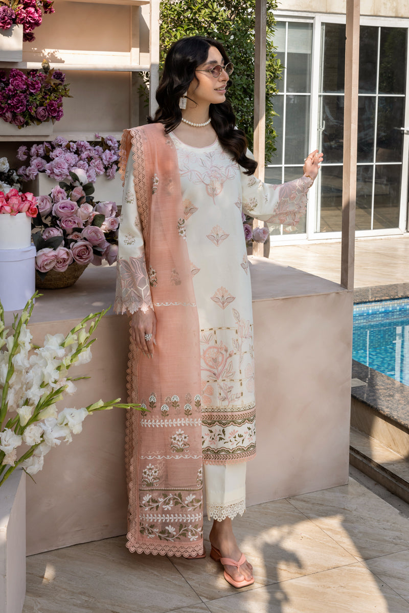 Rangrasiya | Florence Summer Edit 25 | Miraal M Lawn Ivory
