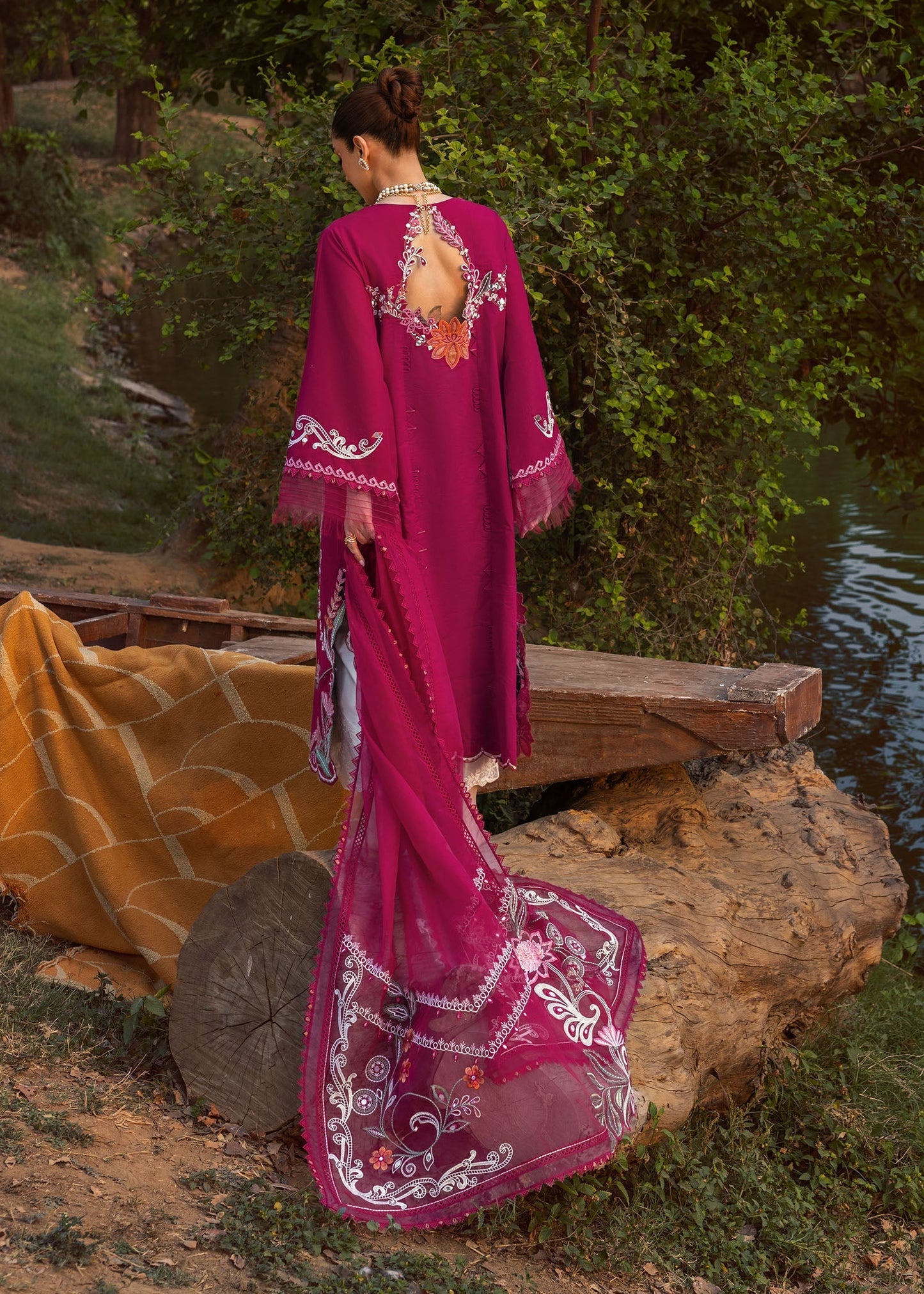Crimson | Tasawar 25 | MIRROR GARDEN - D3A S Berry Organza