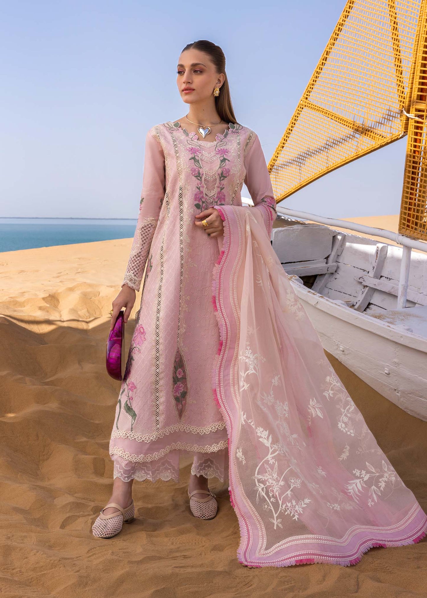 Crimson | Floe by Crimson | A Handmade Tale - D2 B XS Powder Pink Lawn