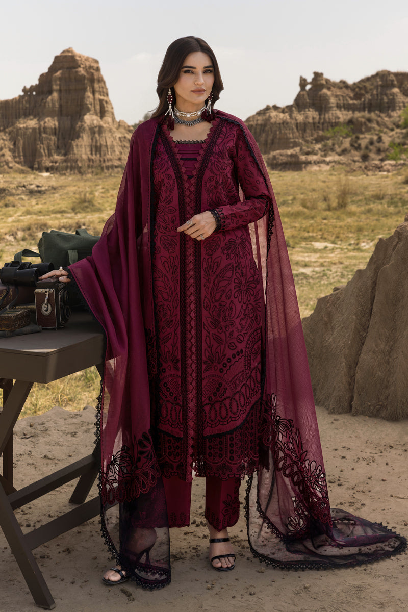 Rangrasiya | Premium Eid Edit 25 | Maya XS Wine Berry Lawn
