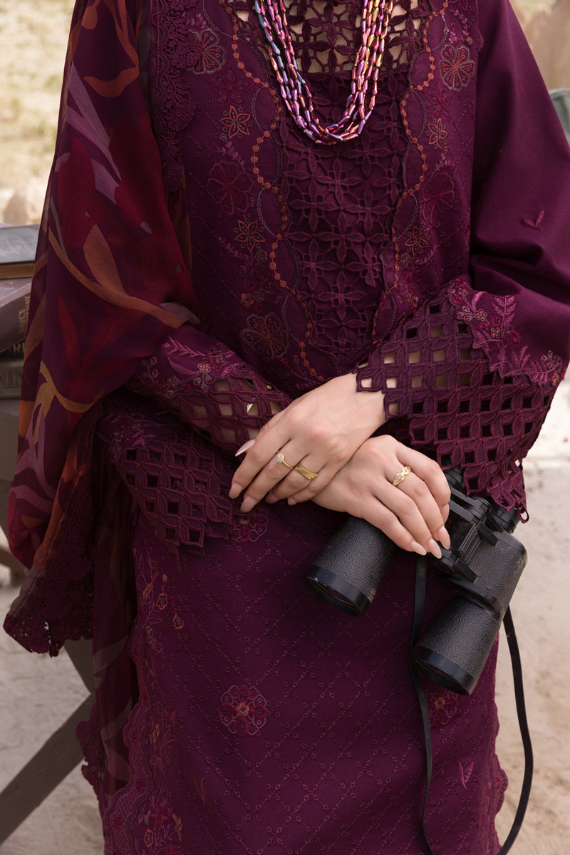 Rangrasiya | Premium Eid Edit 25 | Amyra M Wine Berry Lawn