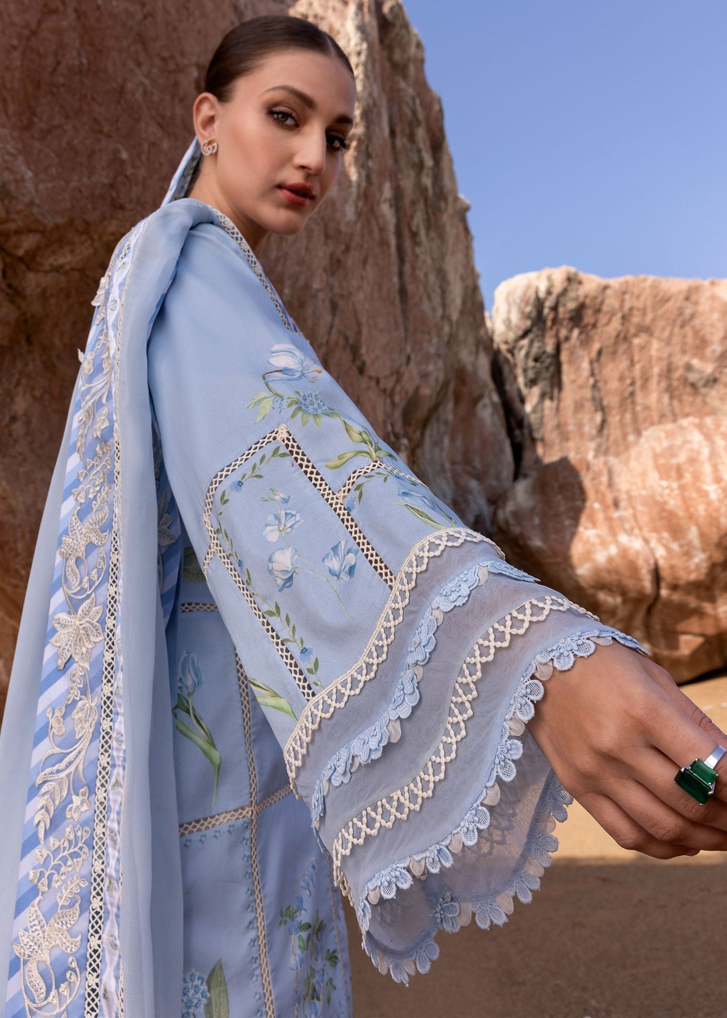 Crimson | Floe by Crimson | A Girl In The Garden - D7 B M Ice Blue Lawn