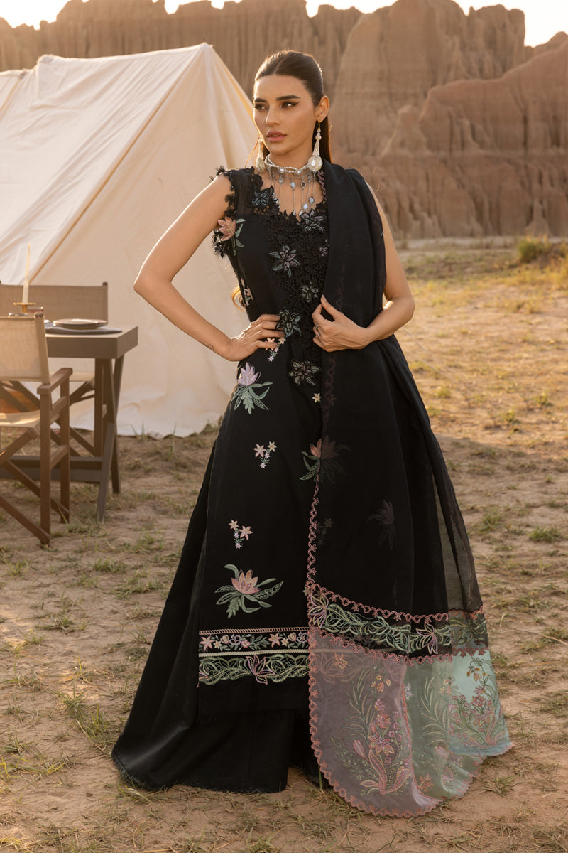 Rangrasiya | Premium Eid Edit 25 | Zoya M Black Cotton Net