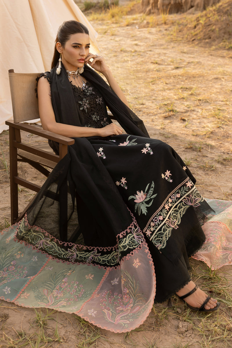 Rangrasiya | Premium Eid Edit 25 | Zoya Custom Size Black Cotton Net