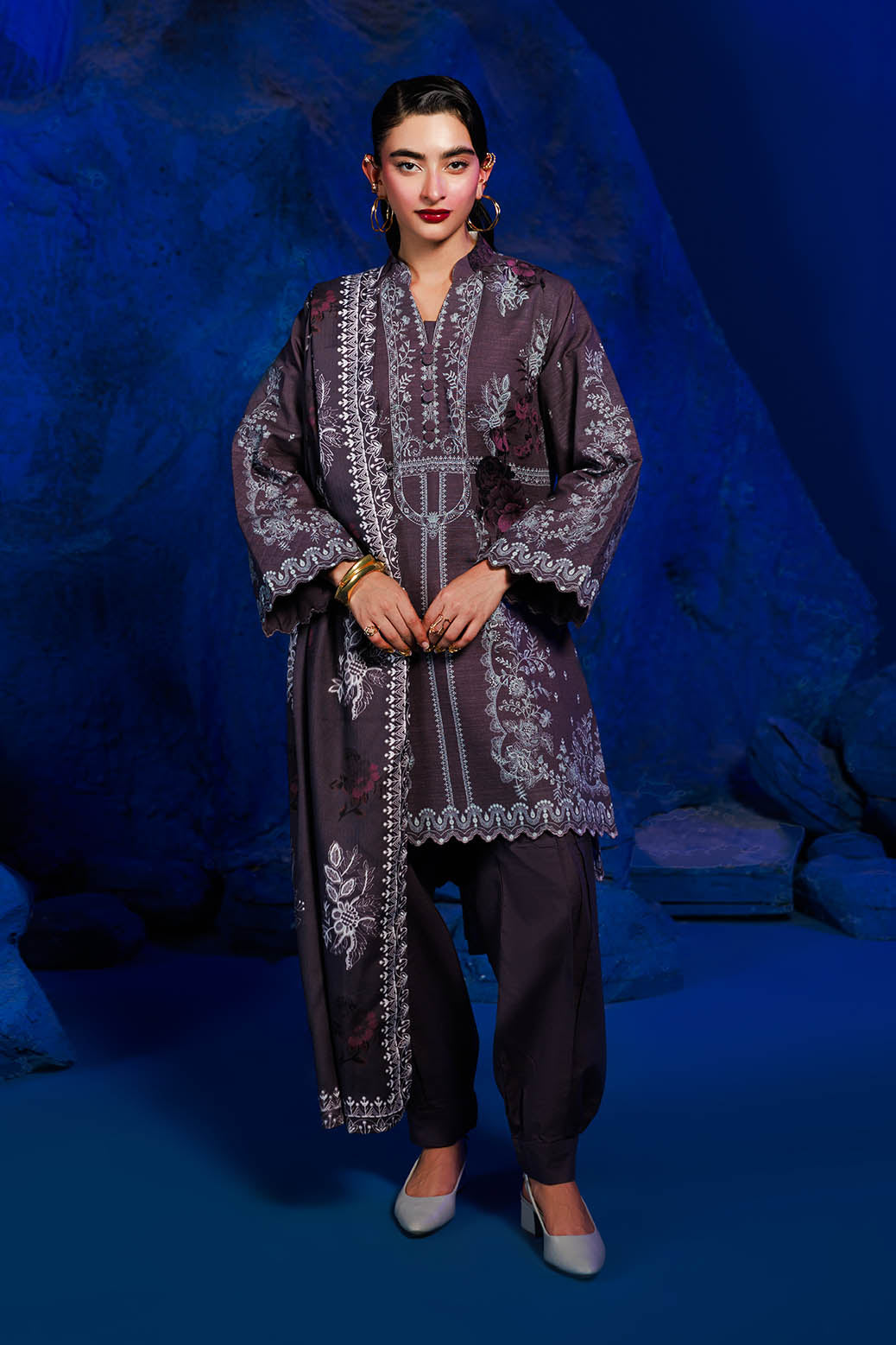 Bonanza Satrangi | Mystic Bloom 3 Pc (2W24P3P199) Purple