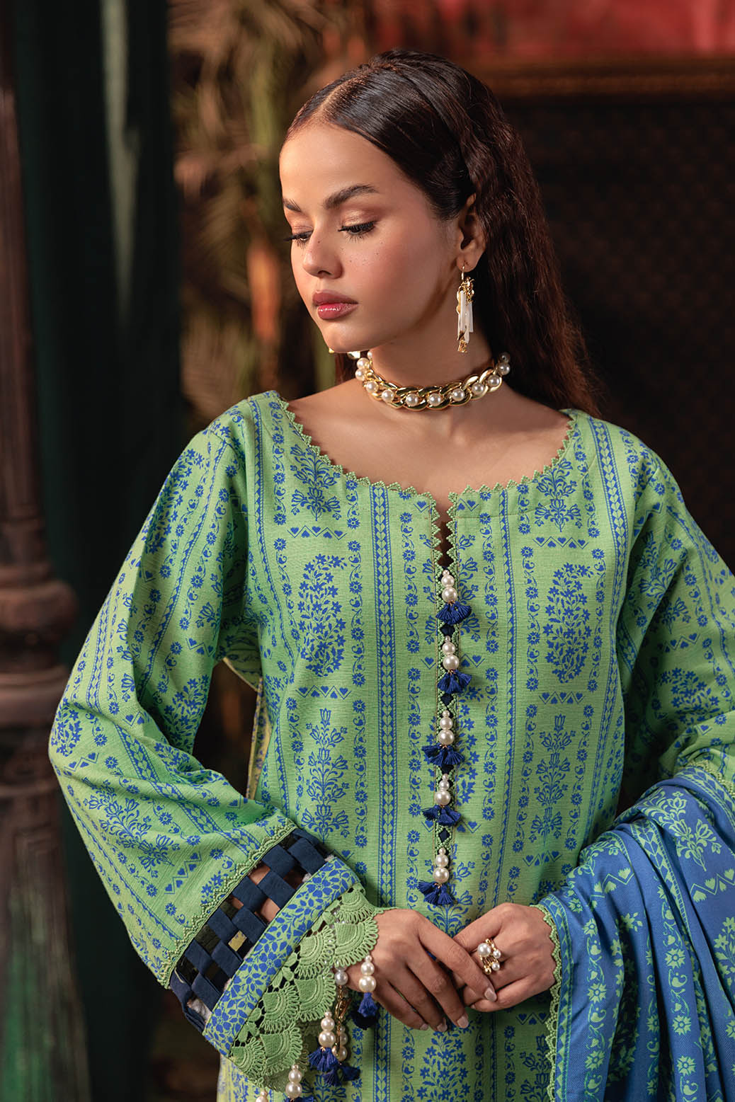 Bonanza Satrangi | Pale Gardenia 3 Pc (2W24P3P328)