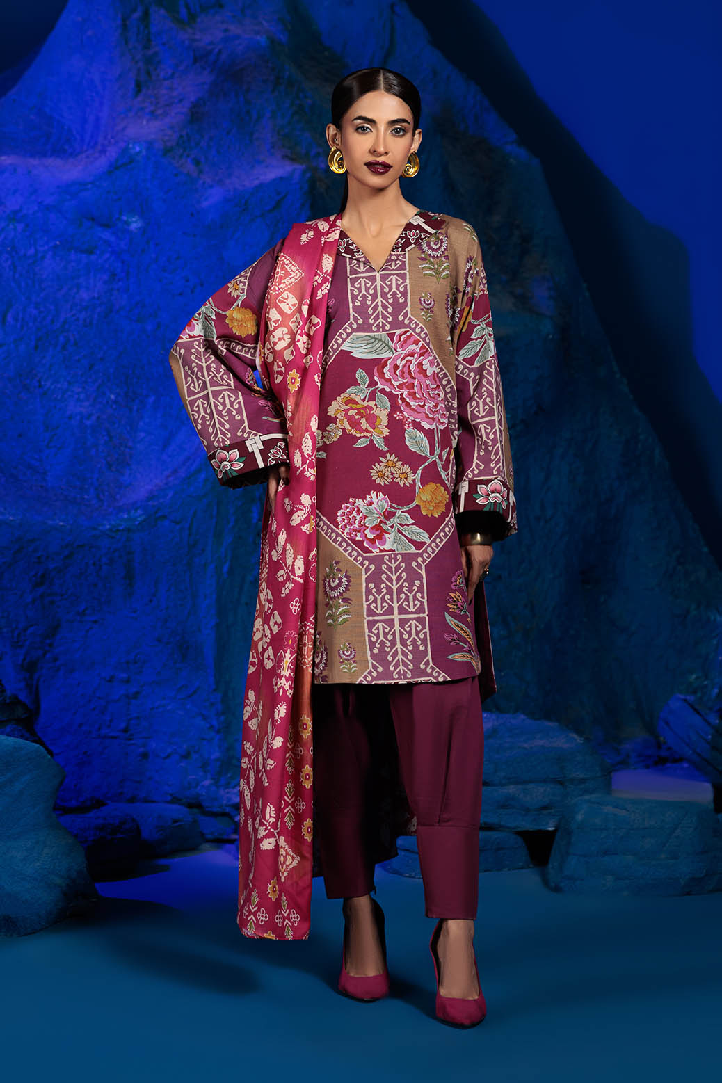 Bonanza Satrangi | Festive Fuchsia 3 Pc (2W24P3P330) Pink