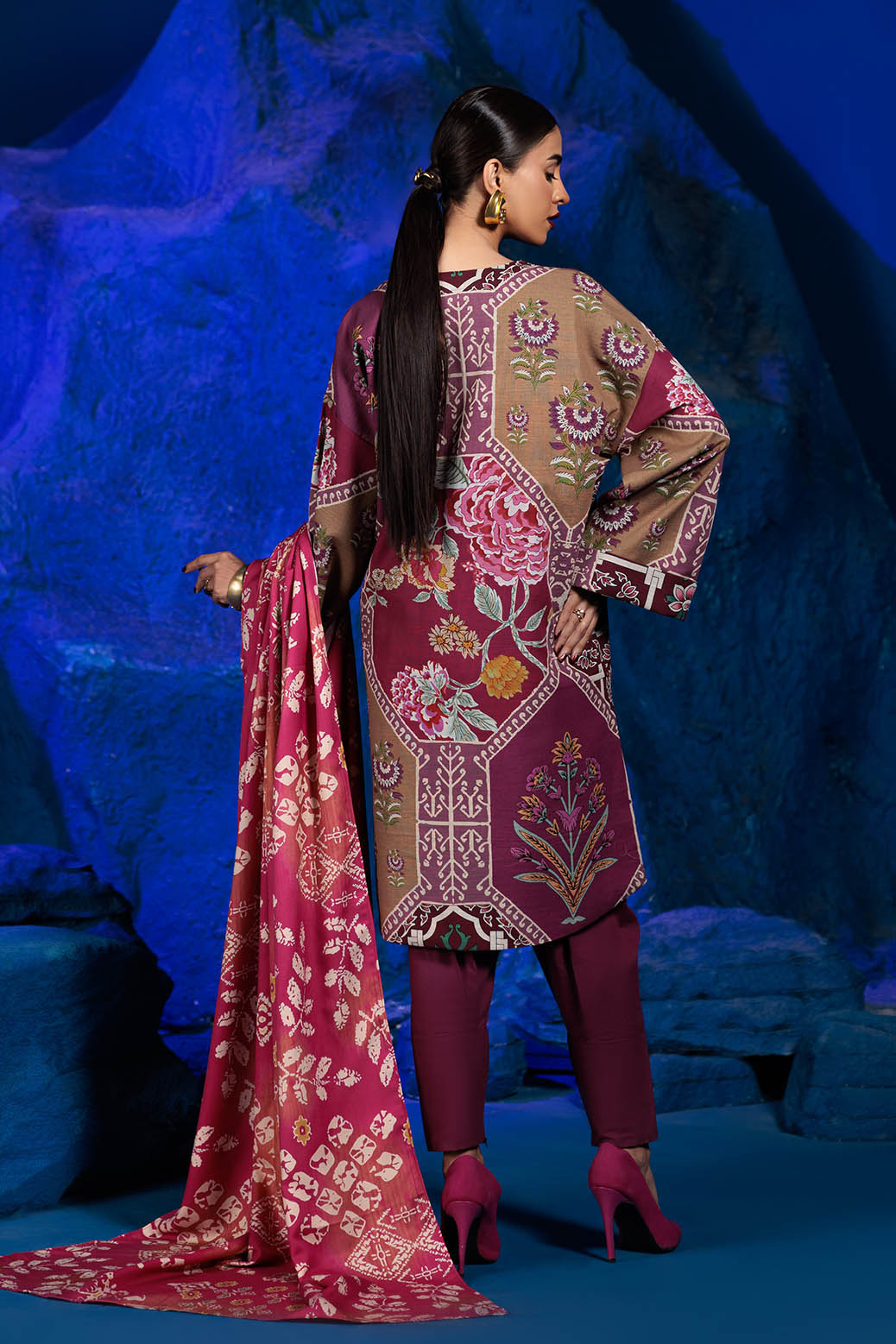 Bonanza Satrangi | Festive Fuchsia 3 Pc (2W24P3P330)