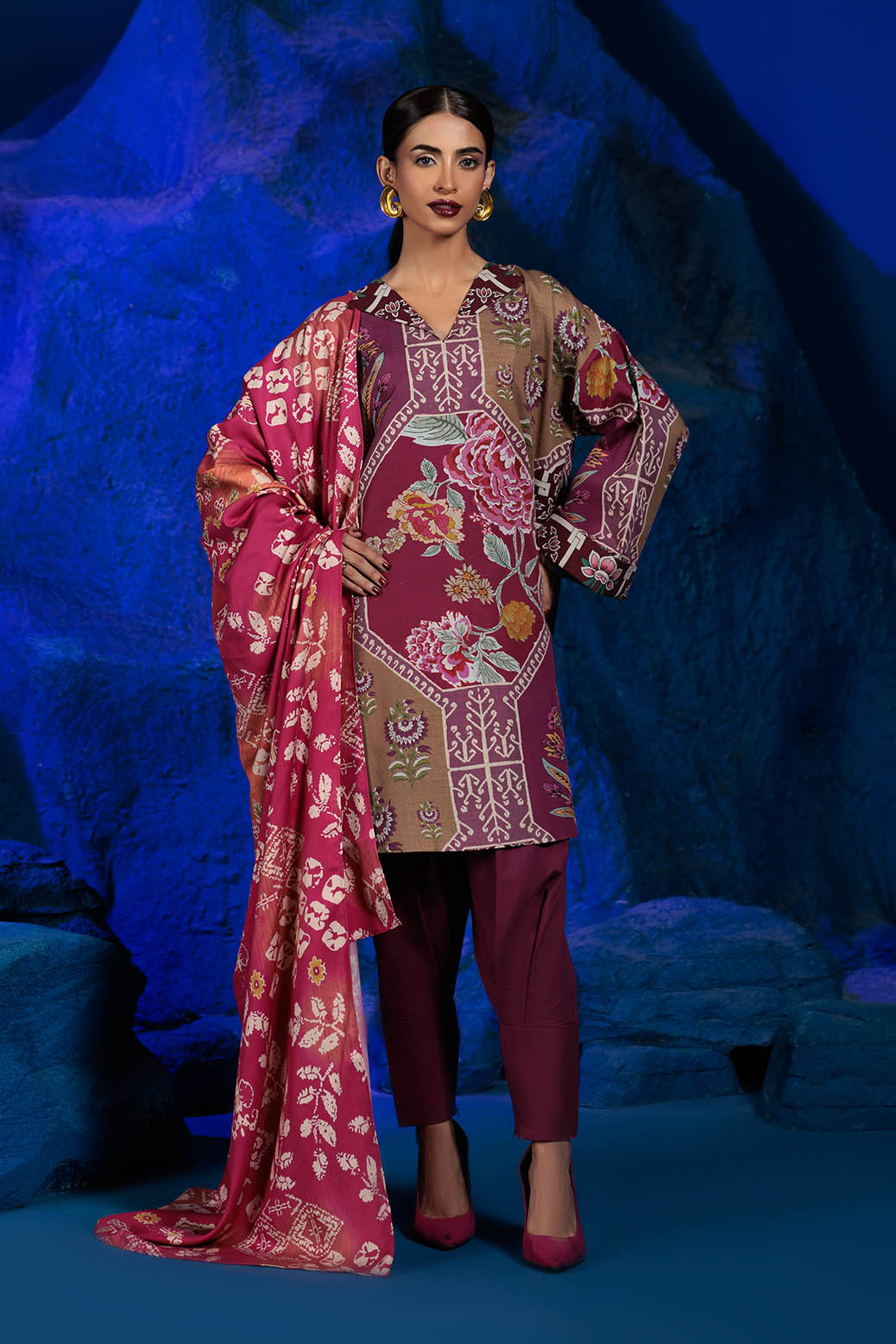Bonanza Satrangi | Festive Fuchsia 3 Pc (2W24P3P330)