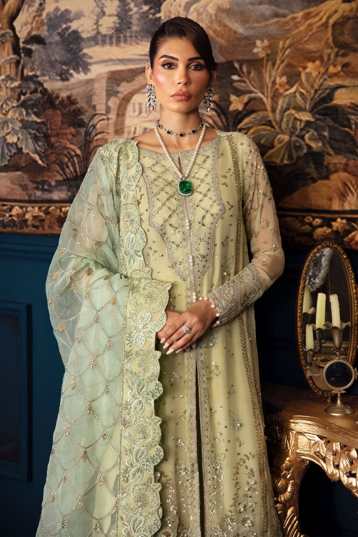 Nureh | Elanora Formal 24 | NEL-50-Meadow - Pakistani Designer Dress - by Nureh | Type: Formal - 100% Original at Saira Sultan