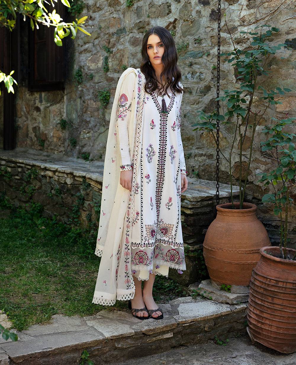 Republic Womenswear | Aylin Summer Lawn 24 | Muguet (D1-B) - Pakistani Designer Dress - by Republic Womenswear | Type: Luxury - 100% Original at Saira Sultan