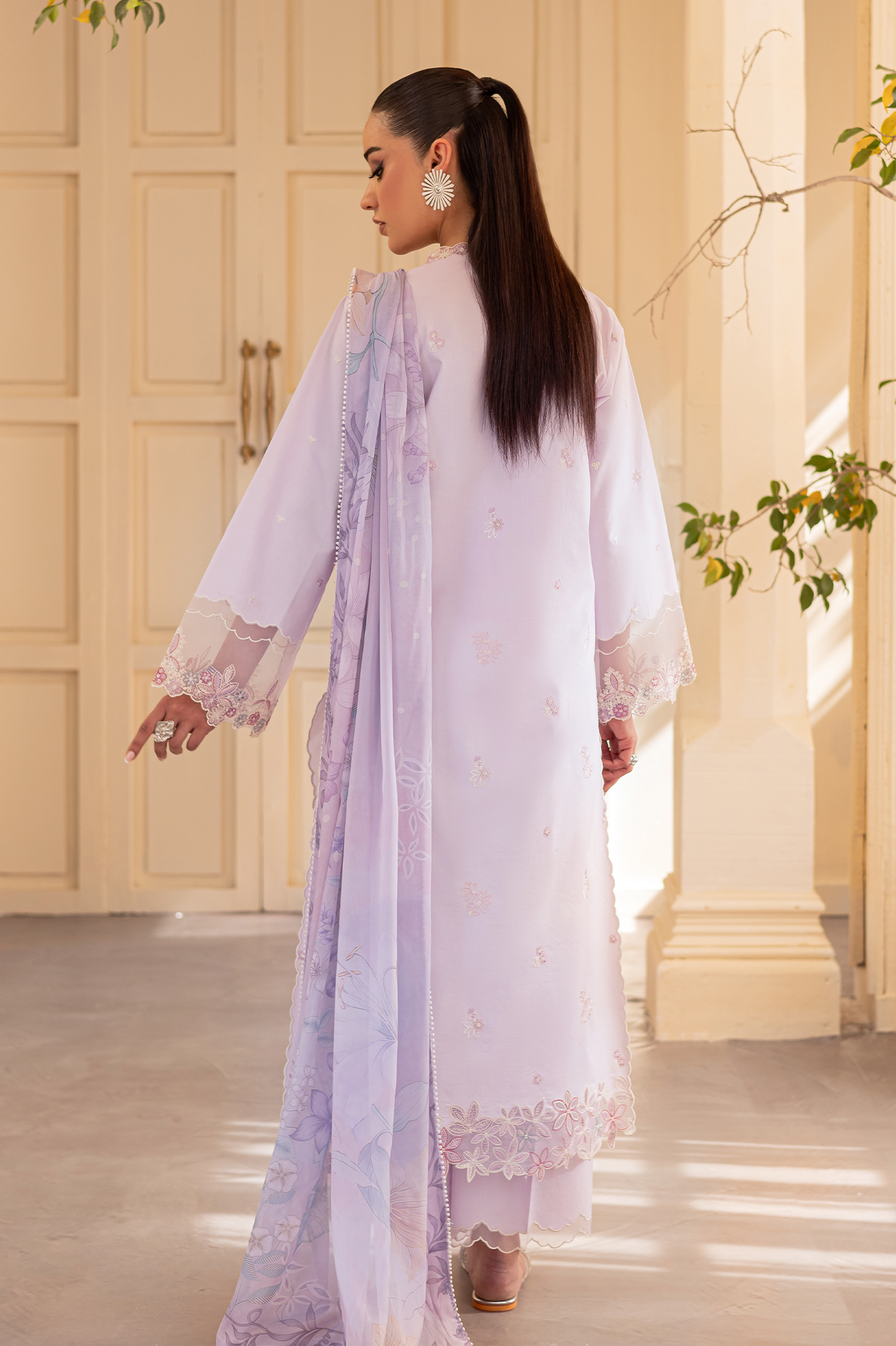 Seran | Nayab Eid Lawn | REHA S Soft Lilac Lawn