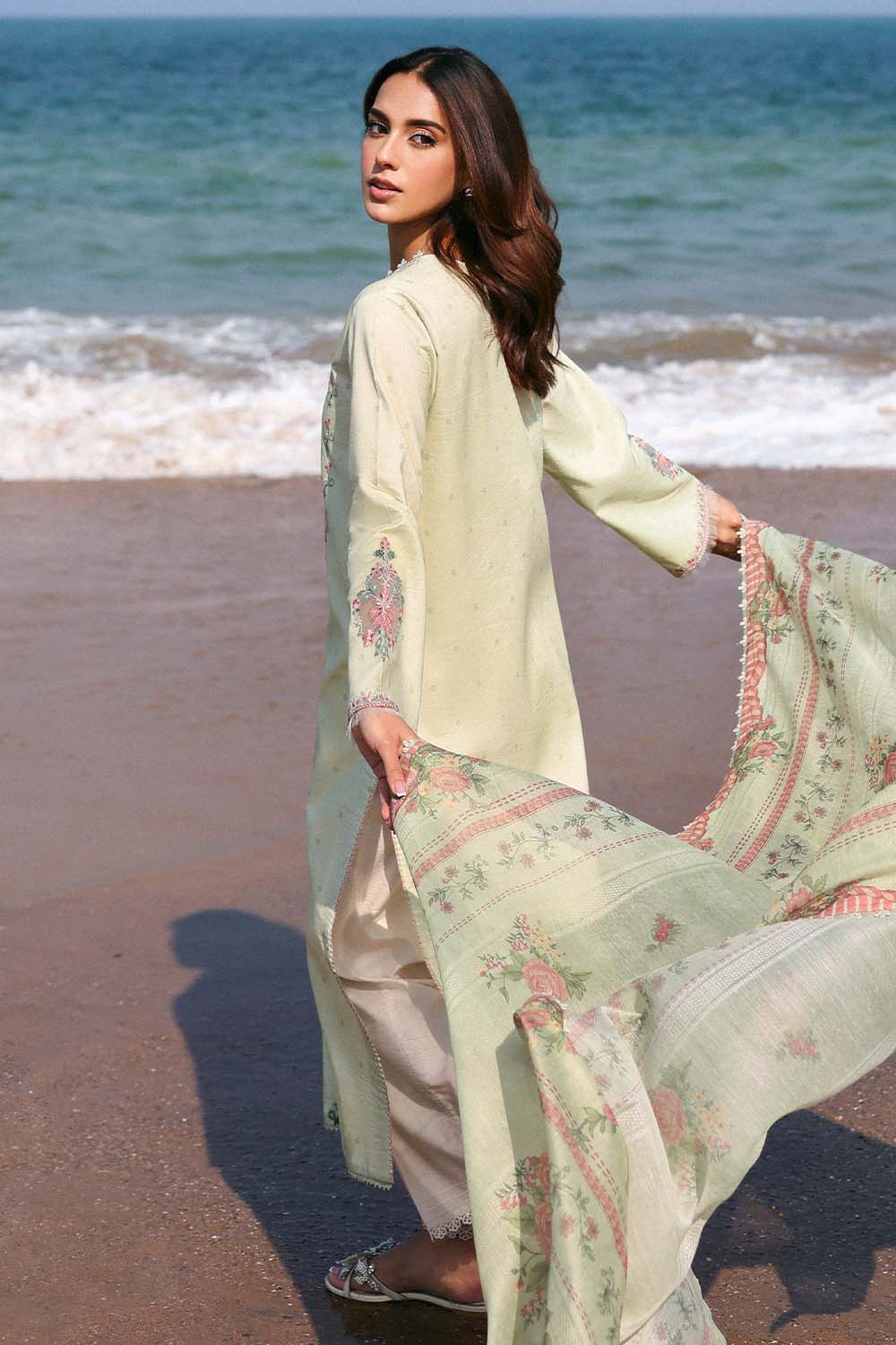 Seran | Afsanah Lawn 25 | FARIHA S Pastel Mint Lawn