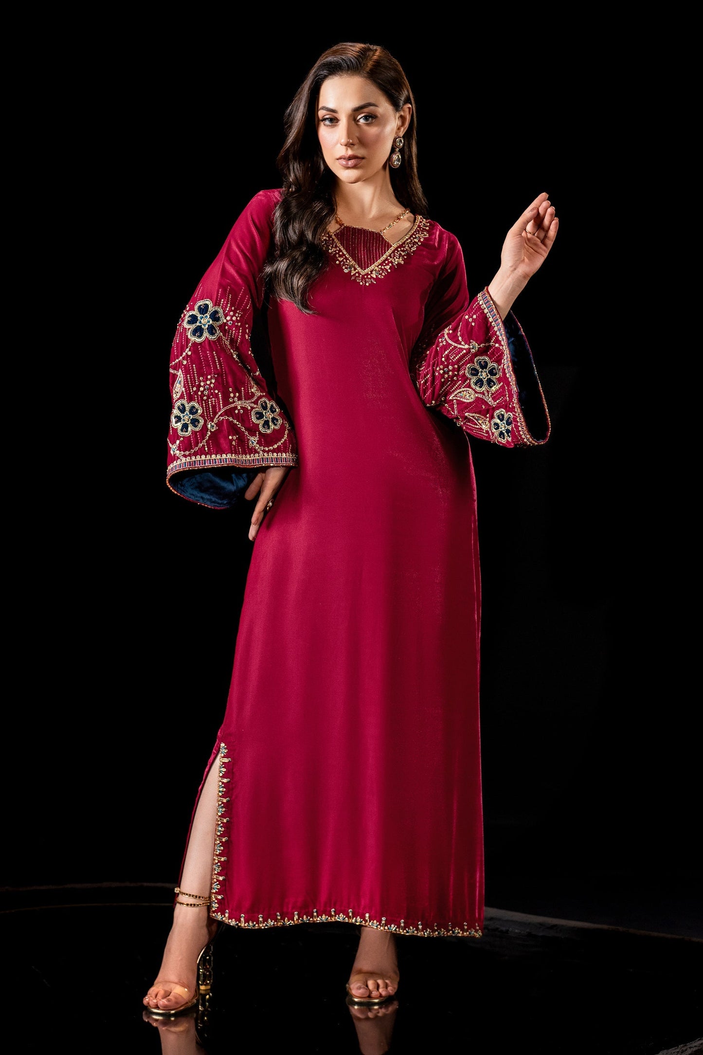 Naqshi | Makhmal 24 | NINA XS Hot Pink Velvet