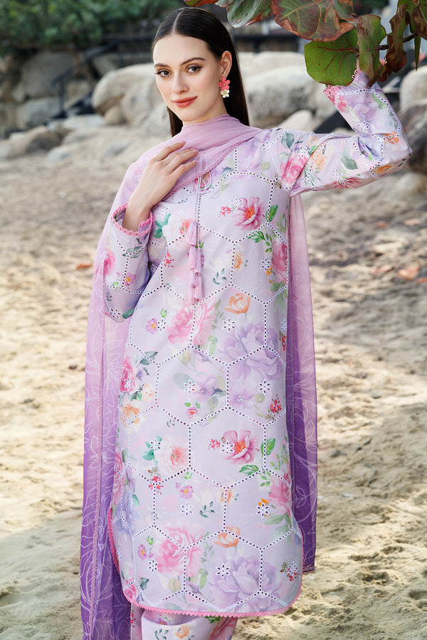 Farasha | Printed Essentials | Rosy Glem L Soft Lilac Lawn