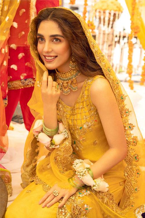Maya | Wedding Formal Babul | BANDHNI - Pakistani Designer Dress - by may | Type: Bridal - 100% Original at Saira Sultan