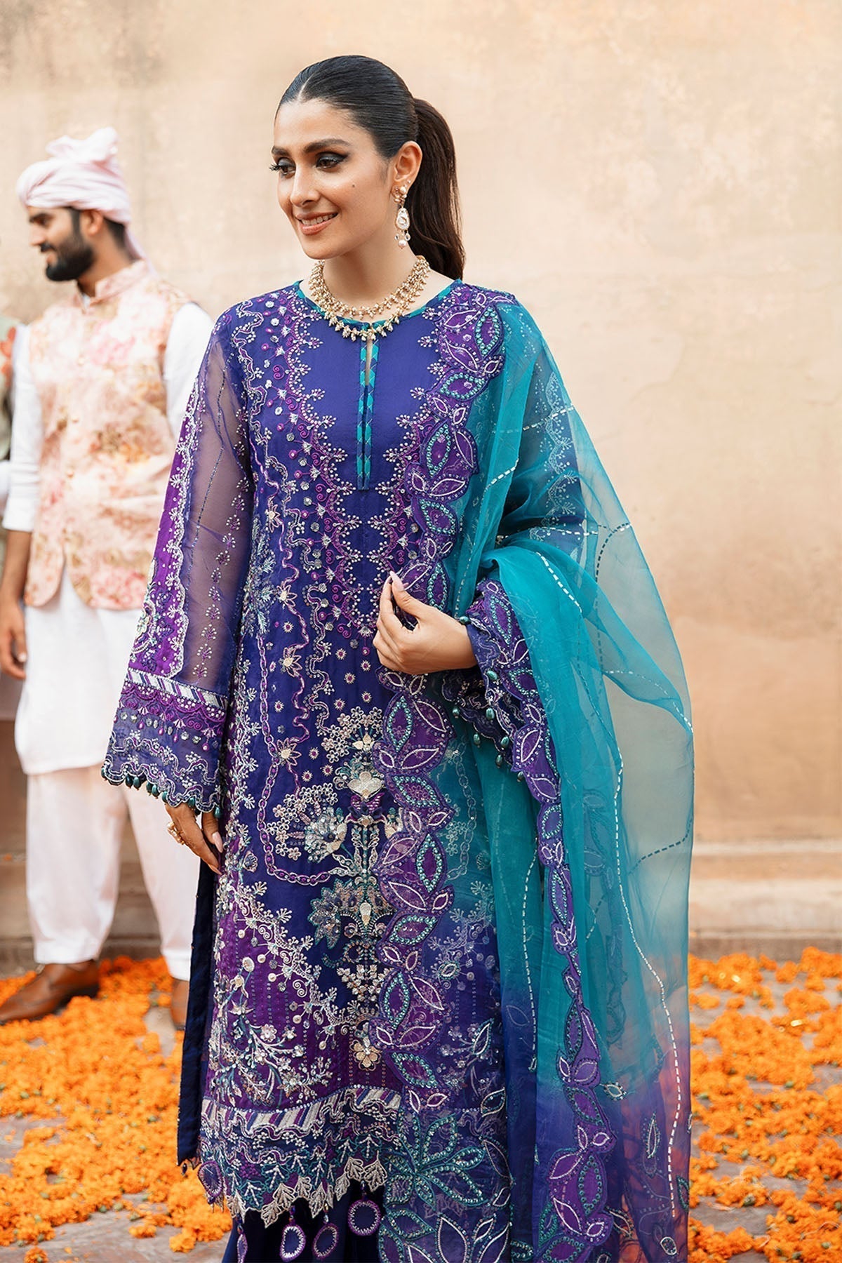 Nureh | Jhoomro Wedding Formals | Neelum - Pakistani Designer Dress - by Nureh | Type: Bridal - 100% Original at Saira Sultan