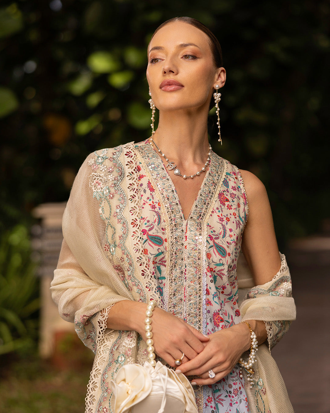 Faiza Saqlain | Zinnia Lawn 25 | Danica M Vanilla Lawn