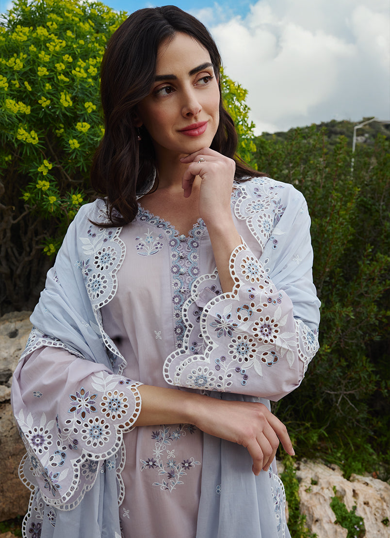 Image | Lawnkari 25 | Lyra L Soft Lilac Cotton Lawn